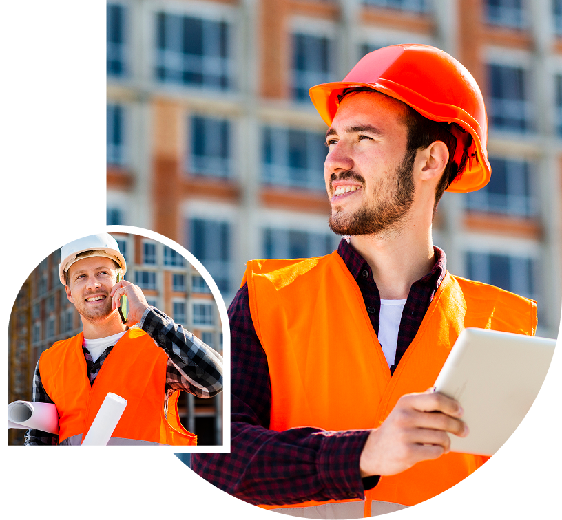 Construction worker completing online training with Build Safe Skills UK
